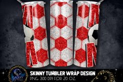 Red Glitter Soccer Mom Tumbler Design, Soccer Mom Product Image 2