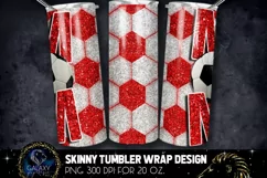 Red Glitter Soccer Mom Tumbler Design, Soccer Mom Product Image 2