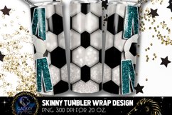 Teal Soccer Mom Tumbler Design, Soccer Mom Sublimation Product Image 2