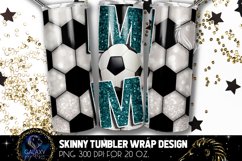 Teal Soccer Mom Tumbler Design, Soccer Mom Sublimation Product Image 1