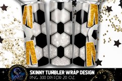 Yellow Soccer Mom Tumbler Design, Soccer Mom Sublimation Product Image 2