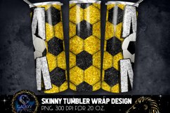Yellow Glitter Soccer Mom Tumbler Design, Soccer Mom Product Image 2