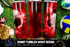 Powder Explotion Soccer Tumbler Sublimation, Red Soccer Product Image 2