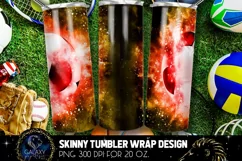 Powder Explotion Soccer Tumbler, Red Yellow Soccer Tumbler Product Image 2
