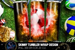 Powder Explotion Soccer Tumbler, Red Yellow Soccer Tumbler Product Image 1