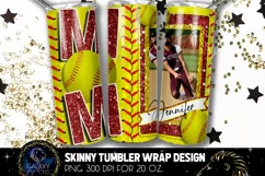 Add Photo Maroon Softball Mom Tumbler Design, Softball Mom Product Image 2