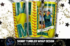 Add Photo Teal Softball Mom Tumbler Design, Softball Mom Product Image 2