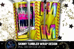 Add Photo Tye Die Softball Mom Tumbler Design, Softball Mom Product Image 1