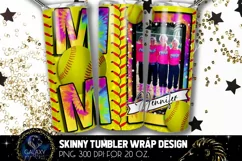 Add Photo Tye Die Softball Mom Tumbler Design, Softball Mom Product Image 2