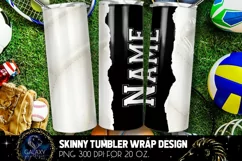 Add Text Volleyball Ball Tumbler Sublimation Design PNG Product Image 2