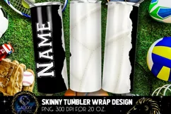 Add Text Volleyball Ball Tumbler Sublimation Design PNG Product Image 1