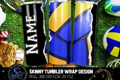Add Text Volleyball Ball Tumbler Sublimation Design PNG Product Image 1