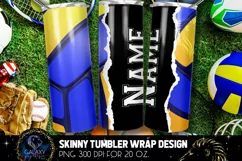 Add Text Volleyball Ball Tumbler Sublimation Design PNG Product Image 2