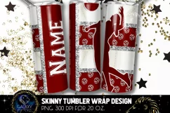 Add Text Volleyball Tumbler Sublimation PNG - Maroon Silver Product Image 1