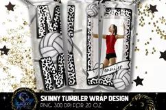 Add Photo Leopard Volleyball Mom Tumbler Design, Volleyball Product Image 2