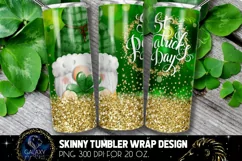 Gnome St Patricks Day 20 Oz. Skinny Tumbler Wrap Sublimation Product Image 1