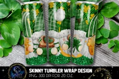 Gnomes St Patricks Day 20 Oz. Skinny Tumbler Wrap Sublimatio Product Image 2