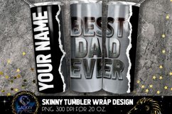 Add Text Best Dad Ever Metal Tumbler Sublimation PNG Product Image 1