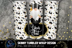 Graduation Gnome 20 Oz. Skinny Tumbler Wrap Sublimation Product Image 1
