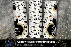 Graduation Gnome 20 Oz. Skinny Tumbler Wrap Sublimation Product Image 2