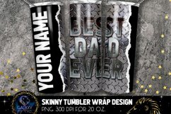 Add Text Best Dad Ever Metal Tumbler Sublimation PNG Product Image 1