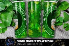 Gnome St Patricks Day 20 Oz. Skinny Tumbler Wrap Sublimation Product Image 2