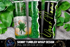 Gnome St Patricks Day 20 Oz. Skinny Tumbler Wrap Sublimation Product Image 2