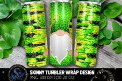 Gnome St Patricks Day 20 Oz. Skinny Tumbler Sublimation Product Image 1