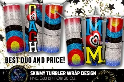 Archery Coach Tumbler Sublimation, Archery Mom Tumbler Product Image 1