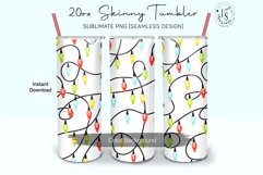 Christmas Garland Lights 20oz Tumbler Sublimation Product Image 1