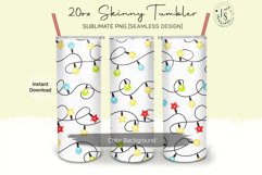 Christmas Garland Lights 20oz Tumbler Sublimation Product Image 1