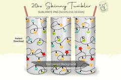 Christmas Garland Lights 20oz Tumbler Sublimation Product Image 2
