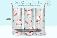 Christmas Bunny 20oz Tumbler Sublimation Product Image 2