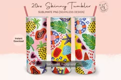 Fashion Summer Beach 20oz Tumbler Sublimation Wrap Product Image 2