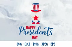 Happy Presidents Day SVG. American patriotic gnome Product Image 1