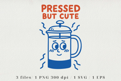Retro Coffee Line Art Clipart, Funny Puns SVG | PNG | EPS Product Image 1