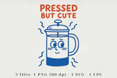 Retro Coffee Line Art Clipart, Funny Puns SVG | PNG | EPS Product Image 1