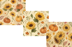 pressed sunflower pumpkin, fall journal design, memory keeping pattern, vintage nostalgic background, autumn memories art, heritage style paper, nostalgic fall design, memory keeping art, scrapbooking pattern, heritage autumn design