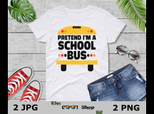 Pretend I&#039;m A School Bus Png, Funny Halloween Costume Png Product Image 3