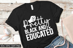 Pretty black and educated - Black History SVG Design Product Image 1