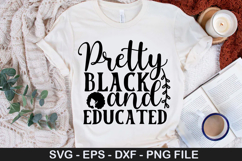 Pretty Black and Educated SVG - Black Woman Design Product Image 1