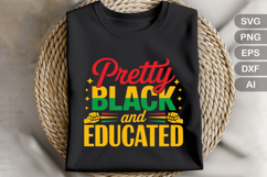 Pretty Black And Educated SVG File | Black History Month SVG Product Image 2