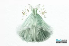 Pretty Fairy Dress PNG Clipart Product Image 1