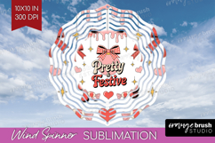 Pretty &amp; Festive Xmas Wind Spinner Sublimation PNG Christmas Product Image 1