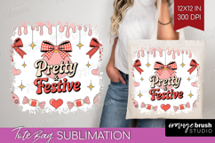 Pretty &amp; Festive Xmas Tote Bag Christmas Tote Bag PNG Product Image 1
