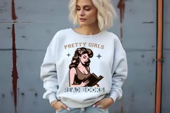 Pretty Girls Read Books SVG, Book Lover SVG Design Product Image 3