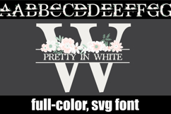 Pretty in White Monogram Color Font Product Image 1