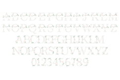 Pretty in White Monogram Color Font Product Image 3