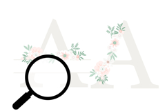 Pretty in White Monogram Color Font Product Image 7