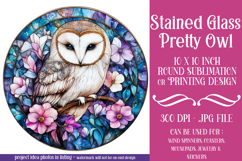 Owl Wind Spinner, Owl Round Design, Stained Glass Owl, d5 Product Image 1